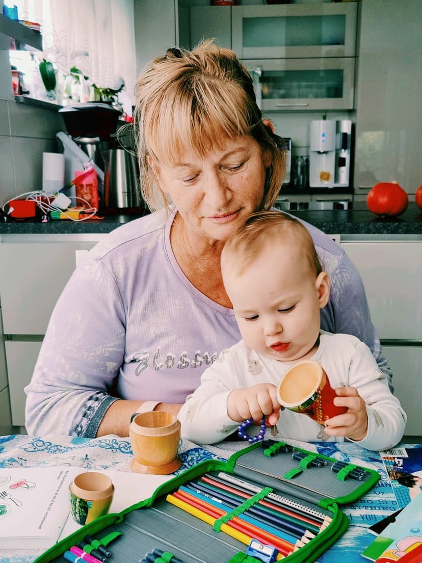 Mit Enkelin